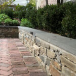 Brick Patio with Seat Wall