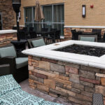 Commercial Space Outdoor Fire Pit with Seating