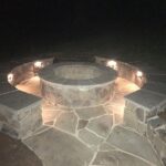 Integrated lighting at fire pit
