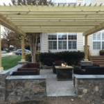 Gas Fire Pit and Pergola Installation