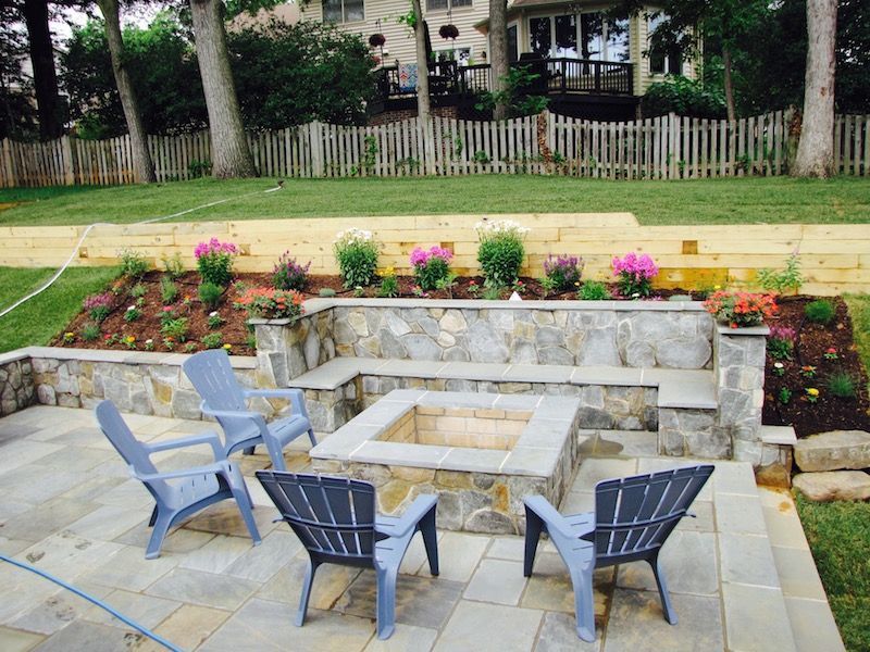 backyard fire pit area